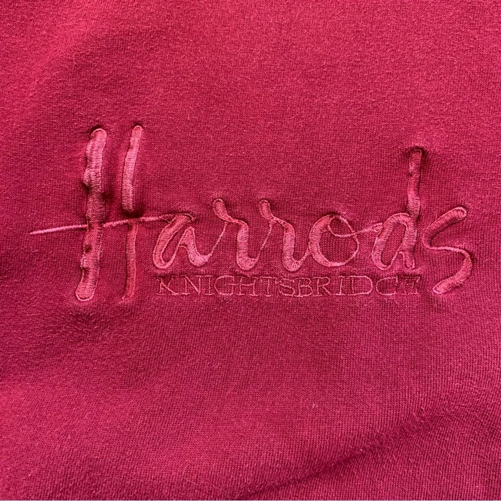Vintage 90’s Harrods Burgundy Sweatshirt - Picture 6 of 17